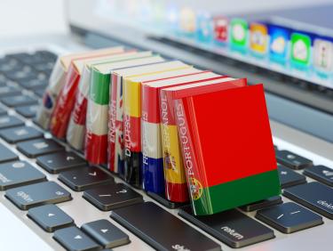 Wörterbücher auf Tastatur